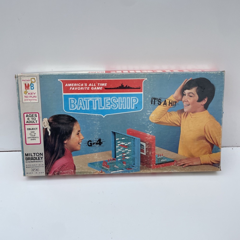 Vintage Battleship Board Game 1971 Edition Milton Bradley Strategy Complete
